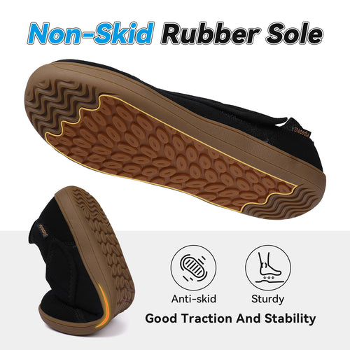 Gexuosn Men Wide Width Slippers Diabetic Shoes Adjustable Barefoot Walking Shoes for Arthritis Edema Feet
