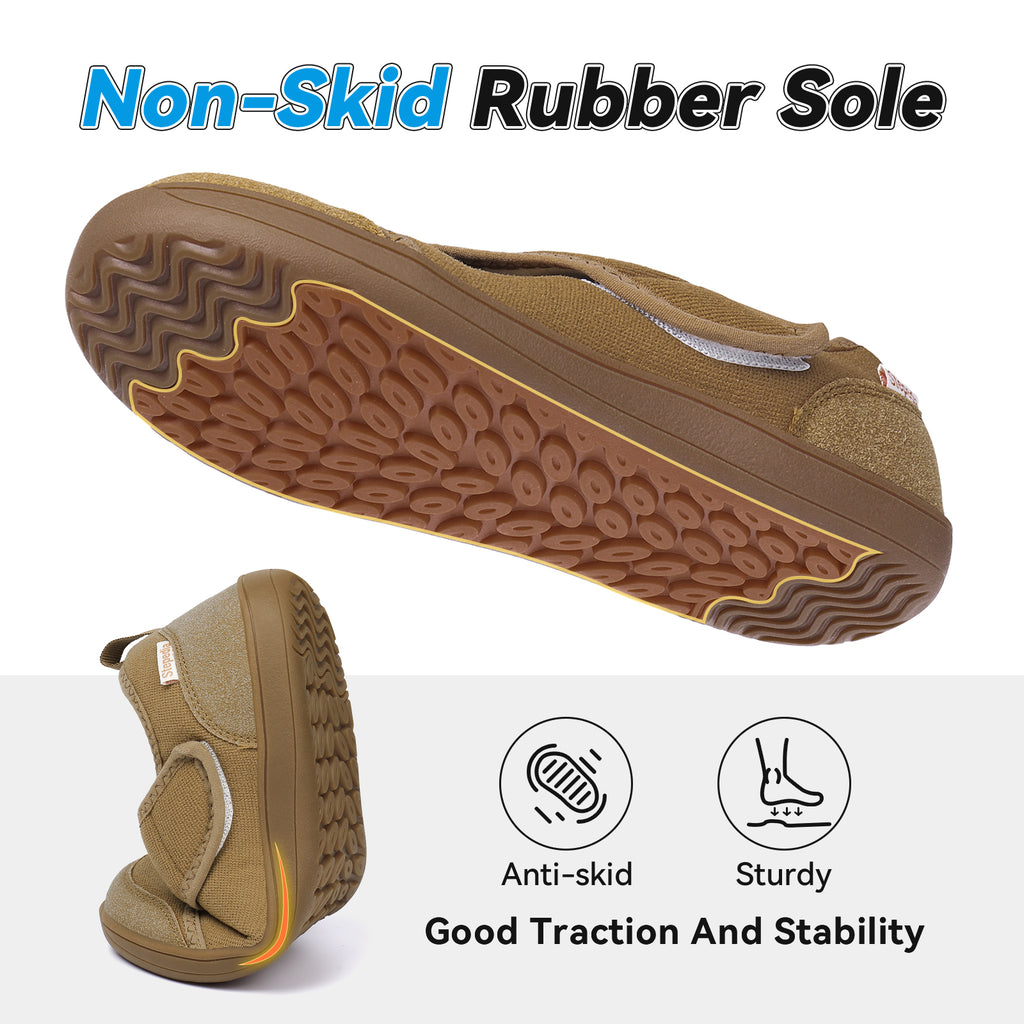 Women Wide Shoes Diabetic Shoes Fleece Slippers Indoor Outdoor House Bedroom Slippers