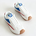 Gexuosn Women Classic Retro Wide Sneakers Casual Tennis Shoe Barefoot Walking Anti Slip Trainers White Blue