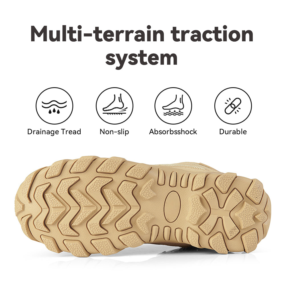 Men's Hiking Boots Lightweight Mid Ankle Trekking Trails Boots Work Boots