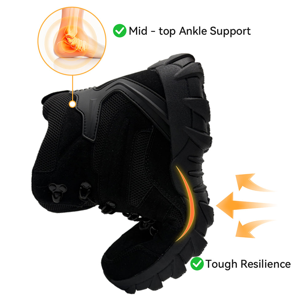 Men's Hiking Boots Lightweight Mid Ankle Trekking Trails Boots Work Boots