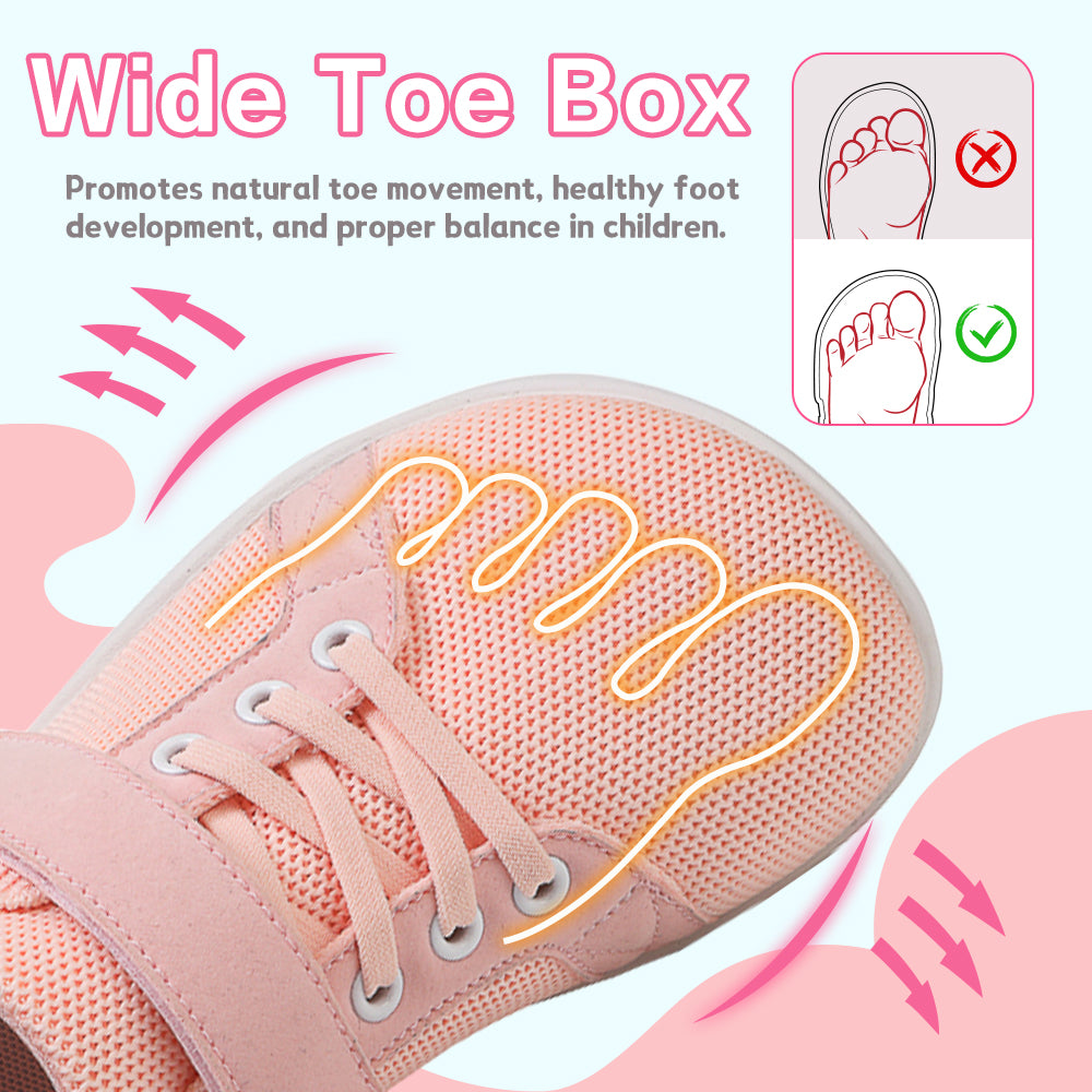 Toddler Shoes Girls Boys Wide Shoes Kids Barefoot Shoes Zero Drop Minimalist Sneakers Slip on Tennis Shoes