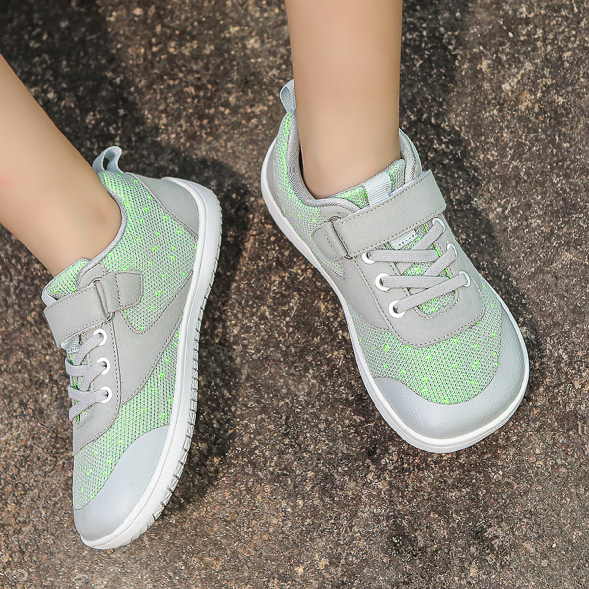 Gexuosn Kids Barefoot Shoes Girls Boys Wide Toe Tennis Shoes Zero Drop Minimalist Sneakers Walking Shoes