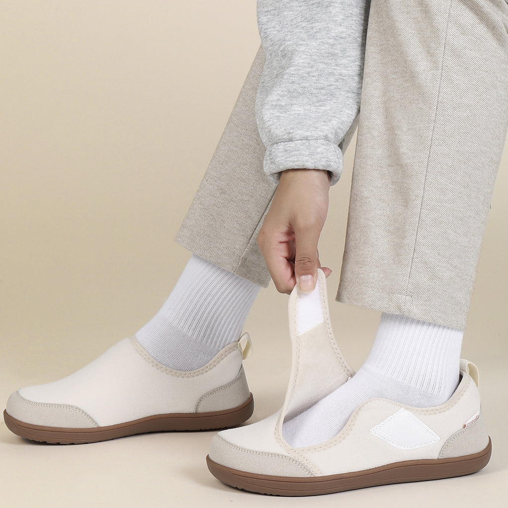 Women Wide Shoes Diabetic Shoes Fleece Slippers Indoor Outdoor House Bedroom Slippers
