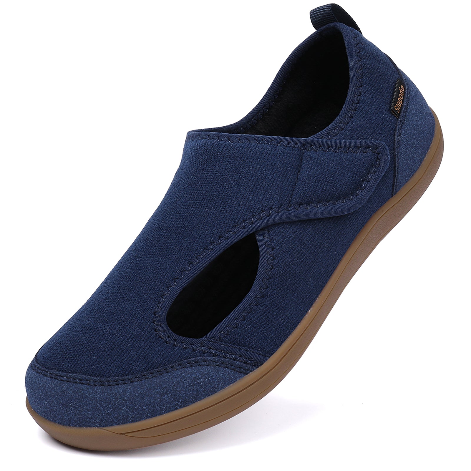 Gexuosn Men Wide Width Slippers Diabetic Shoes Adjustable Barefoot Walking Shoes for Arthritis Edema Feet