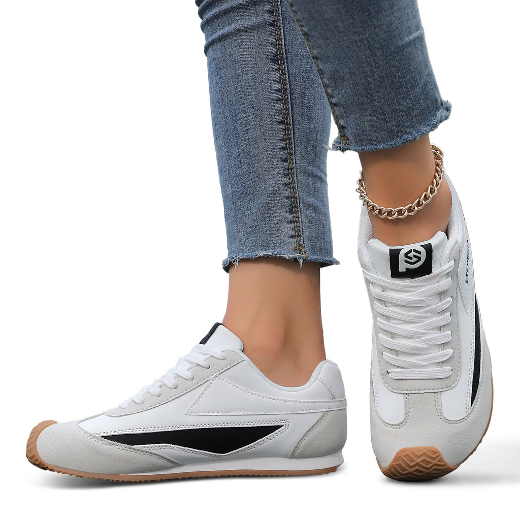 Gexuosn Women Classic Retro Wide Sneakers Casual Tennis Shoe Barefoot Walking Anti Slip Trainers