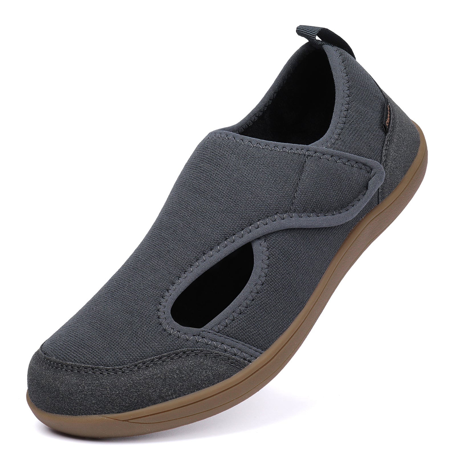 Gexuosn Men Wide Width Slippers Diabetic Shoes Adjustable Barefoot Walking Shoes for Arthritis Edema Feet