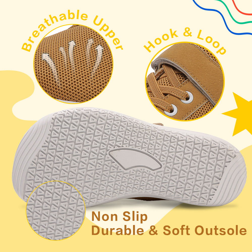 Toddler Shoes Girls Boys Wide Shoes Kids Barefoot Shoes Zero Drop Minimalist Sneakers Slip on Tennis Shoes