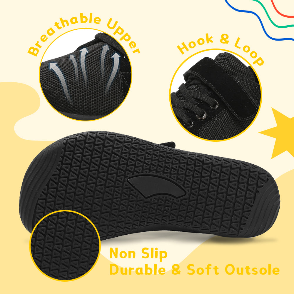 Toddler Shoes Girls Boys Wide Shoes Kids Barefoot Shoes Zero Drop Minimalist Sneakers Slip on Tennis Shoes