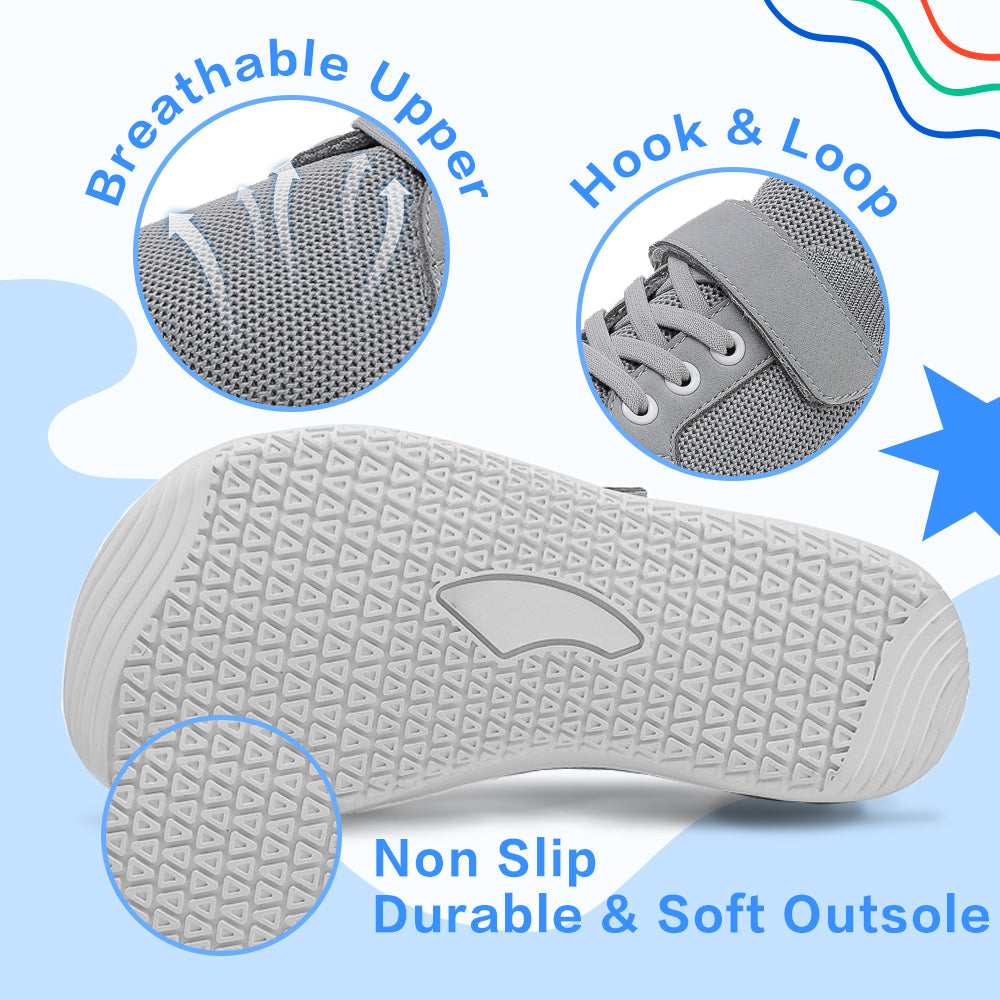 Toddler Shoes Girls Boys Wide Shoes Kids Barefoot Shoes Zero Drop Minimalist Sneakers Slip on Tennis Shoes