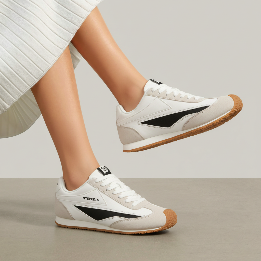 Gexuosn Women Classic Retro Wide Sneakers Casual Tennis Shoe Barefoot Walking Anti Slip Trainers