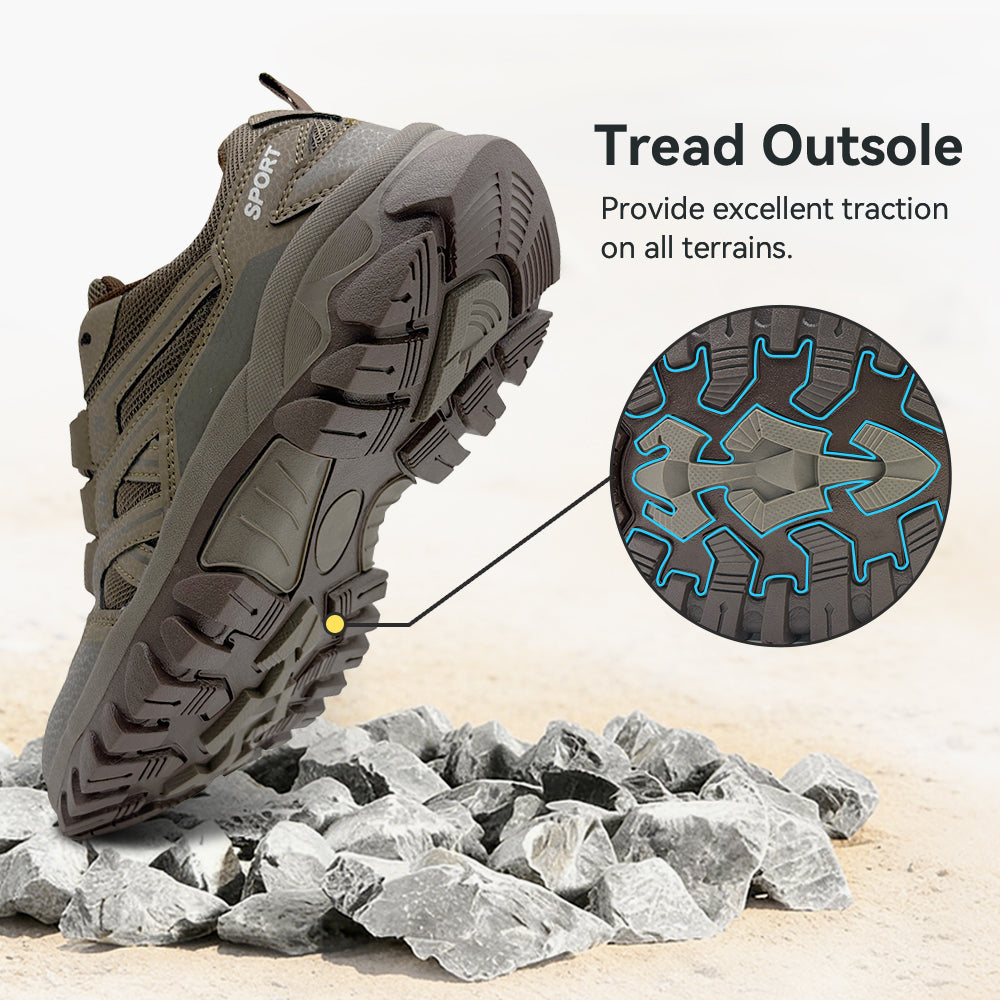 Men's Hiking Shoes Lightweight Trekking Trails Shoes Breathable Work Shoes