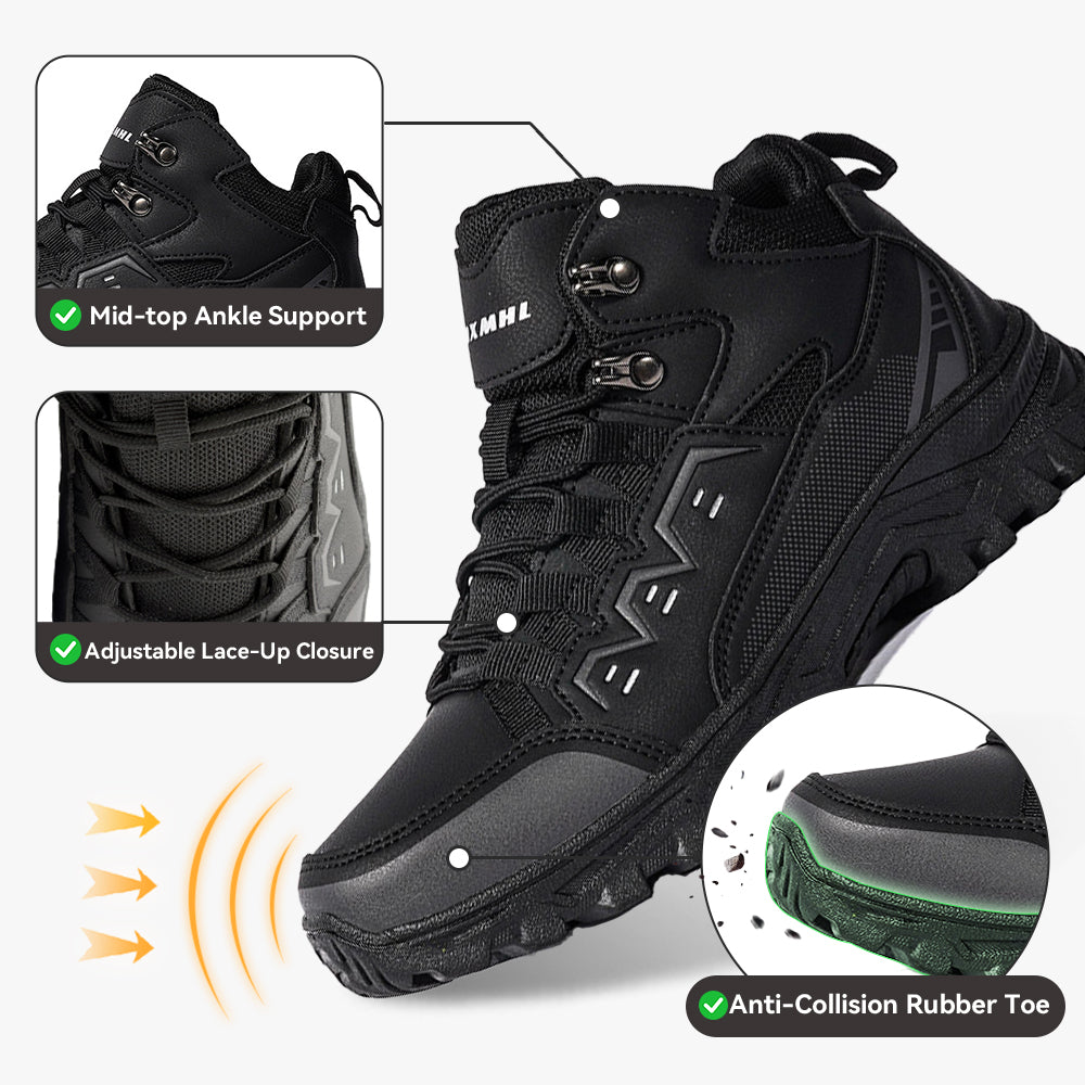 Men's Hiking Boots Lightweight Mid Ankle Trekking Trails Boots Work Boots