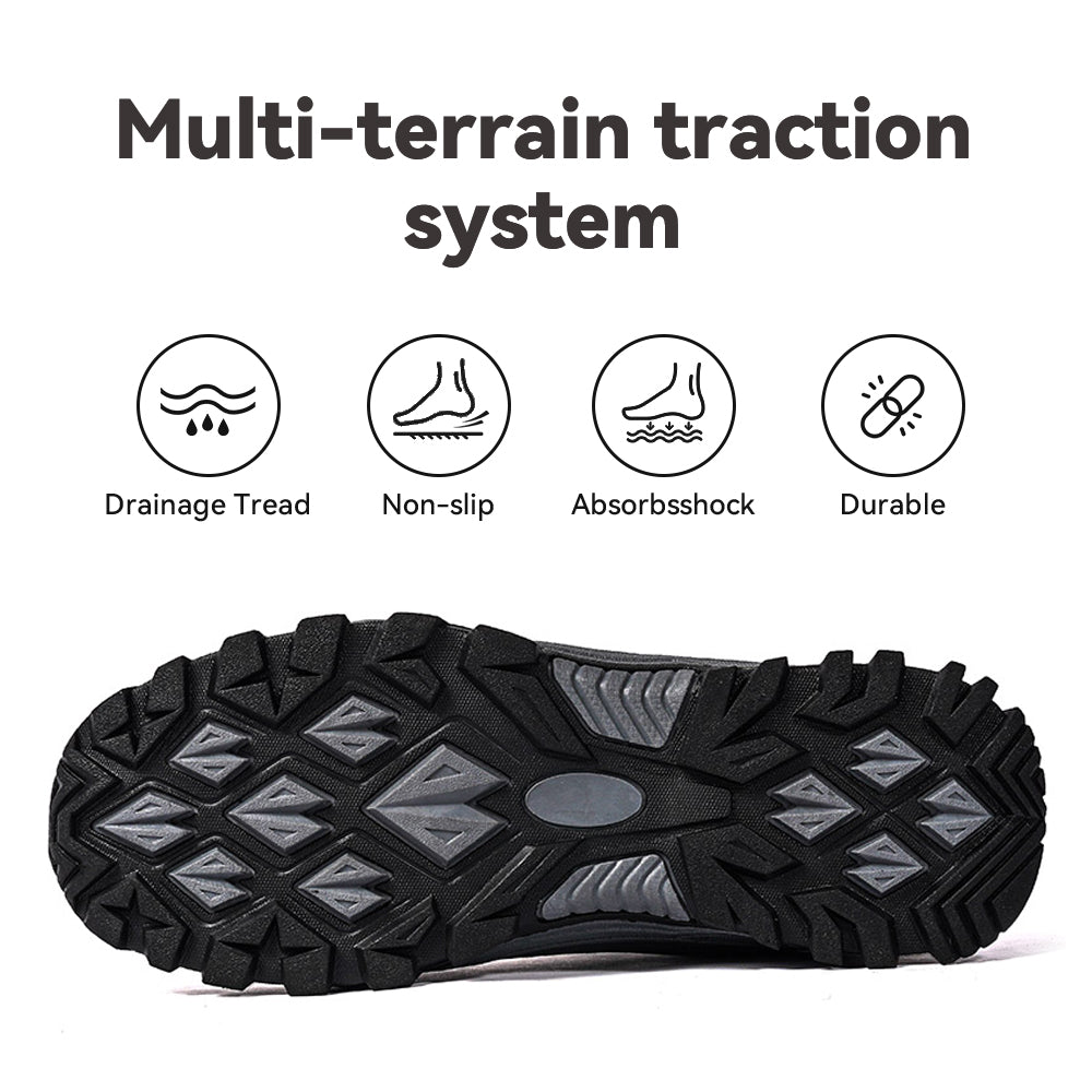 Men's Hiking Boots Lightweight Mid Ankle Trekking Trails Boots Work Boots