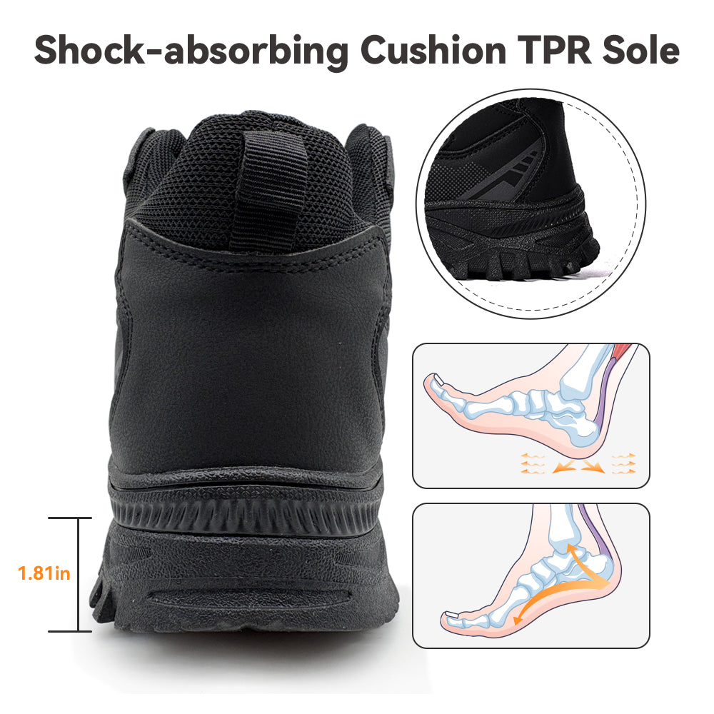 Men's Hiking Boots Lightweight Mid Ankle Trekking Trails Boots Work Boots