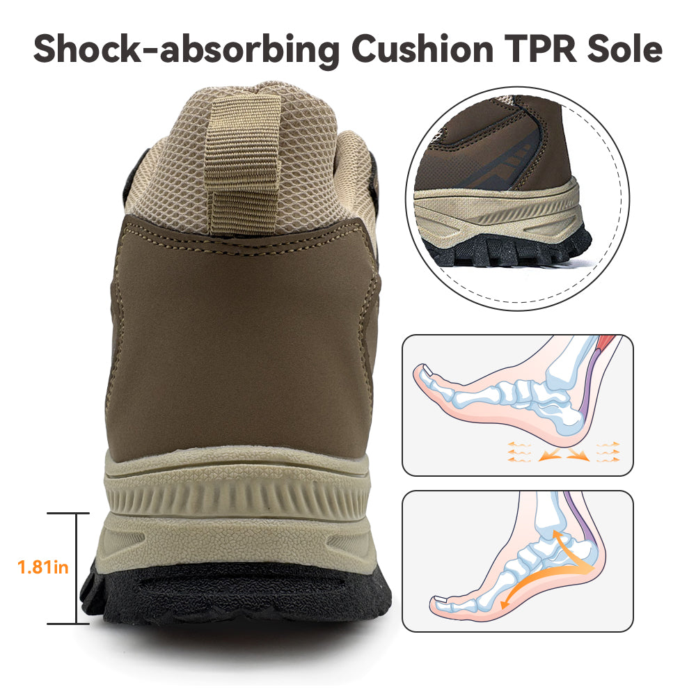 Men's Hiking Boots Lightweight Mid Ankle Trekking Trails Boots Work Boots