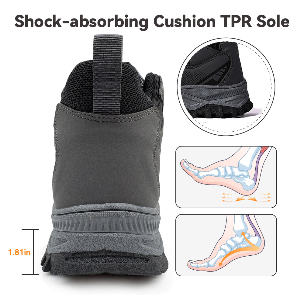 Men's Hiking Boots Lightweight Mid Ankle Trekking Trails Boots Work Boots