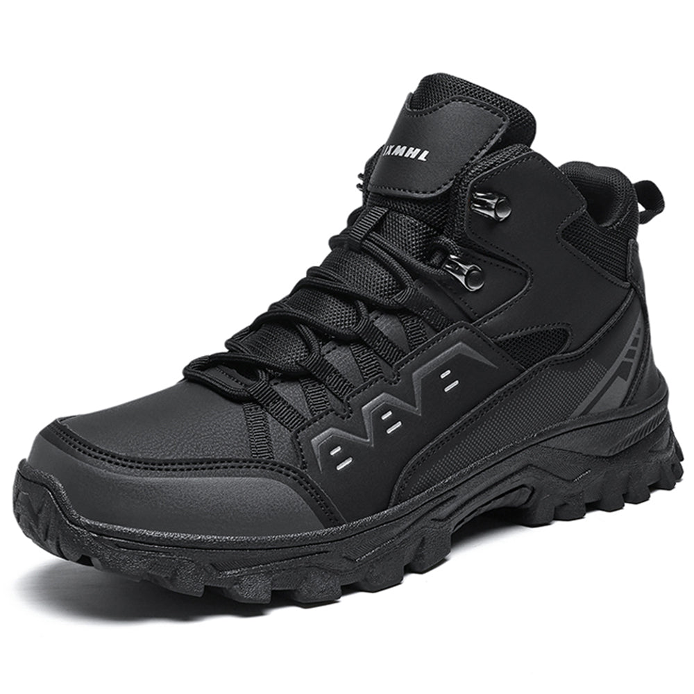 Men's Hiking Boots Lightweight Mid Ankle Trekking Trails Boots Work Boots Black