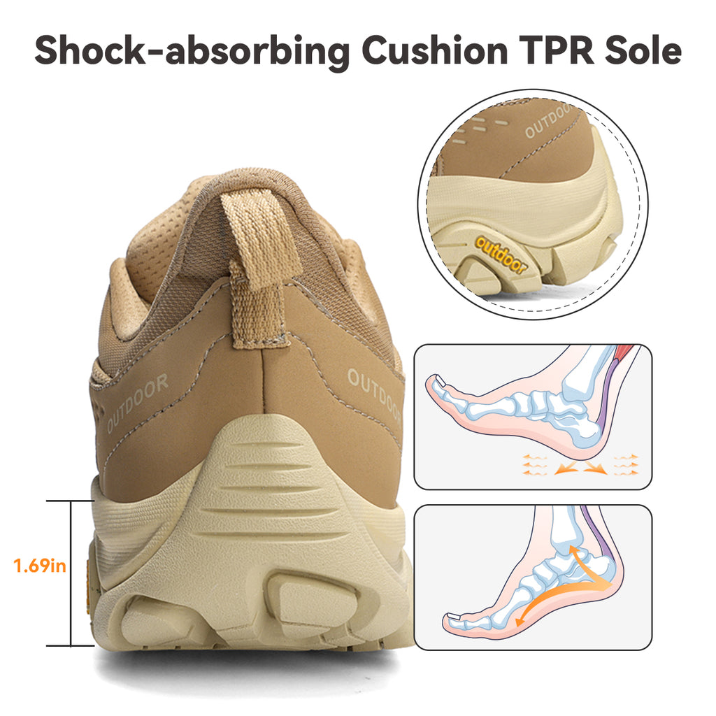 Gexuosn Women's Hiking Shoes Lightweight Breathable Memory Foam Insole Walking Sneakers Outdoor Work Shoes