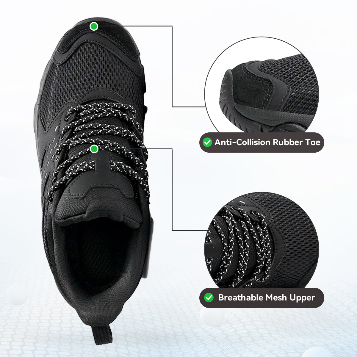 Gexuosn Women's Hiking Shoes Lightweight Breathable Memory Foam Insole Walking Sneakers Outdoor Work Shoes