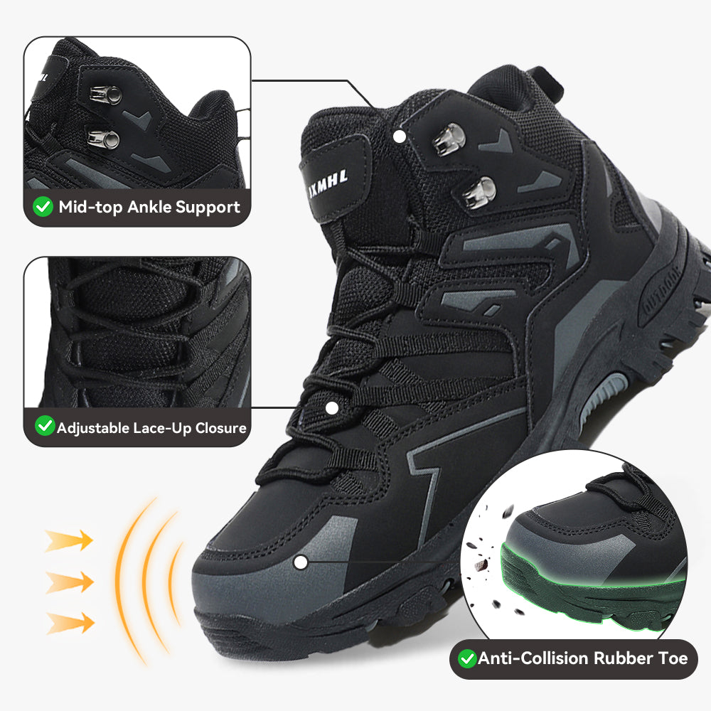 Gexuosn Women's Hiking Shoes Outdoor Trekking Backpacking Ankle Support Non-Slip Lightweight Boots