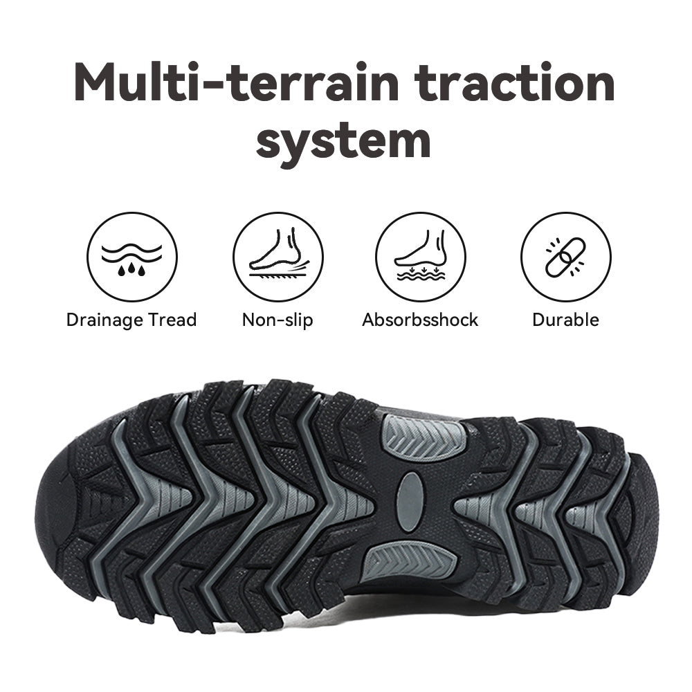 Gexuosn Women's Hiking Shoes Outdoor Trekking Backpacking Ankle Support Non-Slip Lightweight Boots