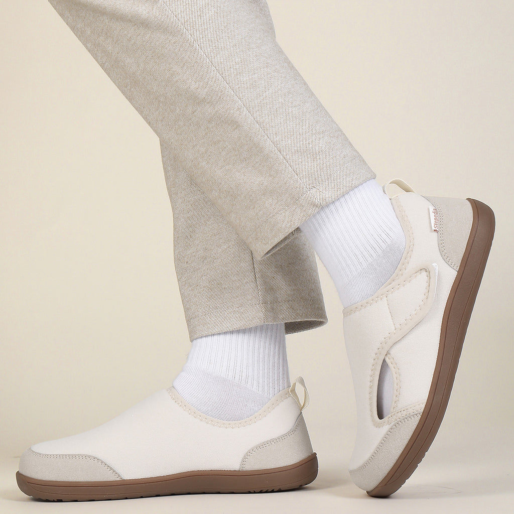 Women Wide Shoes Diabetic Shoes Fleece Slippers Indoor Outdoor House Bedroom Slippers