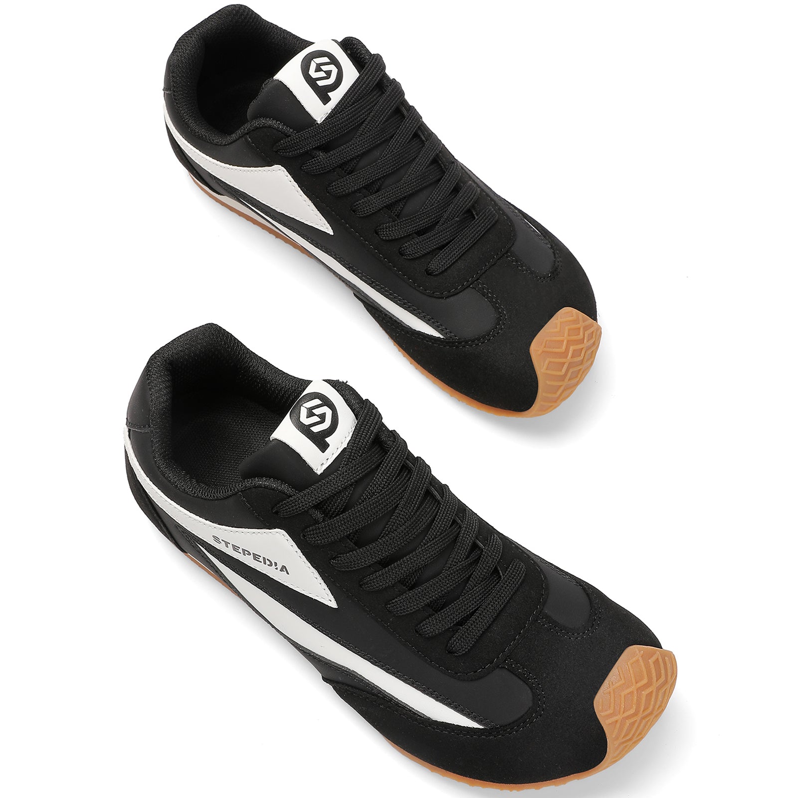 Gexuosn Women Classic Retro Wide Sneakers Casual Tennis Shoe Barefoot Walking Anti Slip Trainers