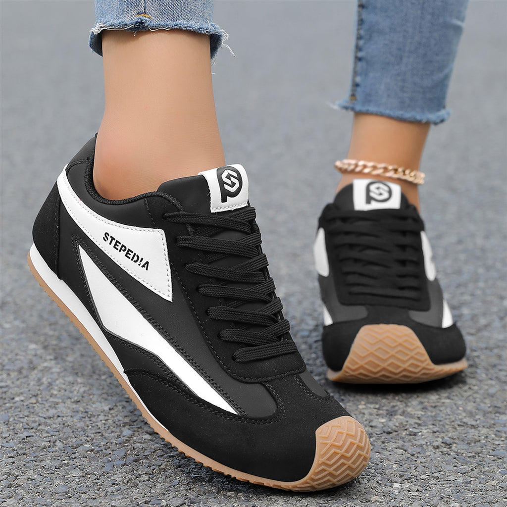 Gexuosn Women Classic Retro Wide Sneakers Casual Tennis Shoe Barefoot Walking Anti Slip Trainers