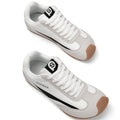 Gexuosn Women Classic Retro Wide Sneakers Casual Tennis Shoe Barefoot Walking Anti Slip Trainers