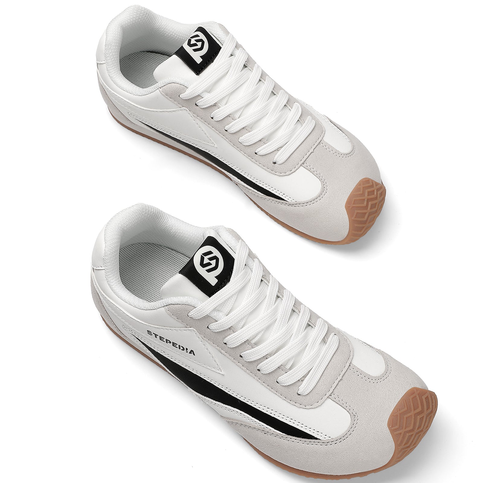 Gexuosn Women Classic Retro Wide Sneakers Casual Tennis Shoe Barefoot Walking Anti Slip Trainers