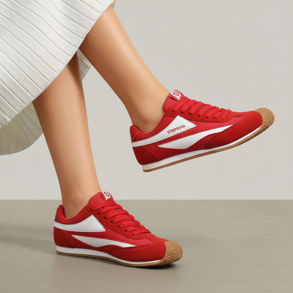 Gexuosn Women Classic Retro Wide Sneakers Casual Tennis Shoe Barefoot Walking Anti Slip Trainers