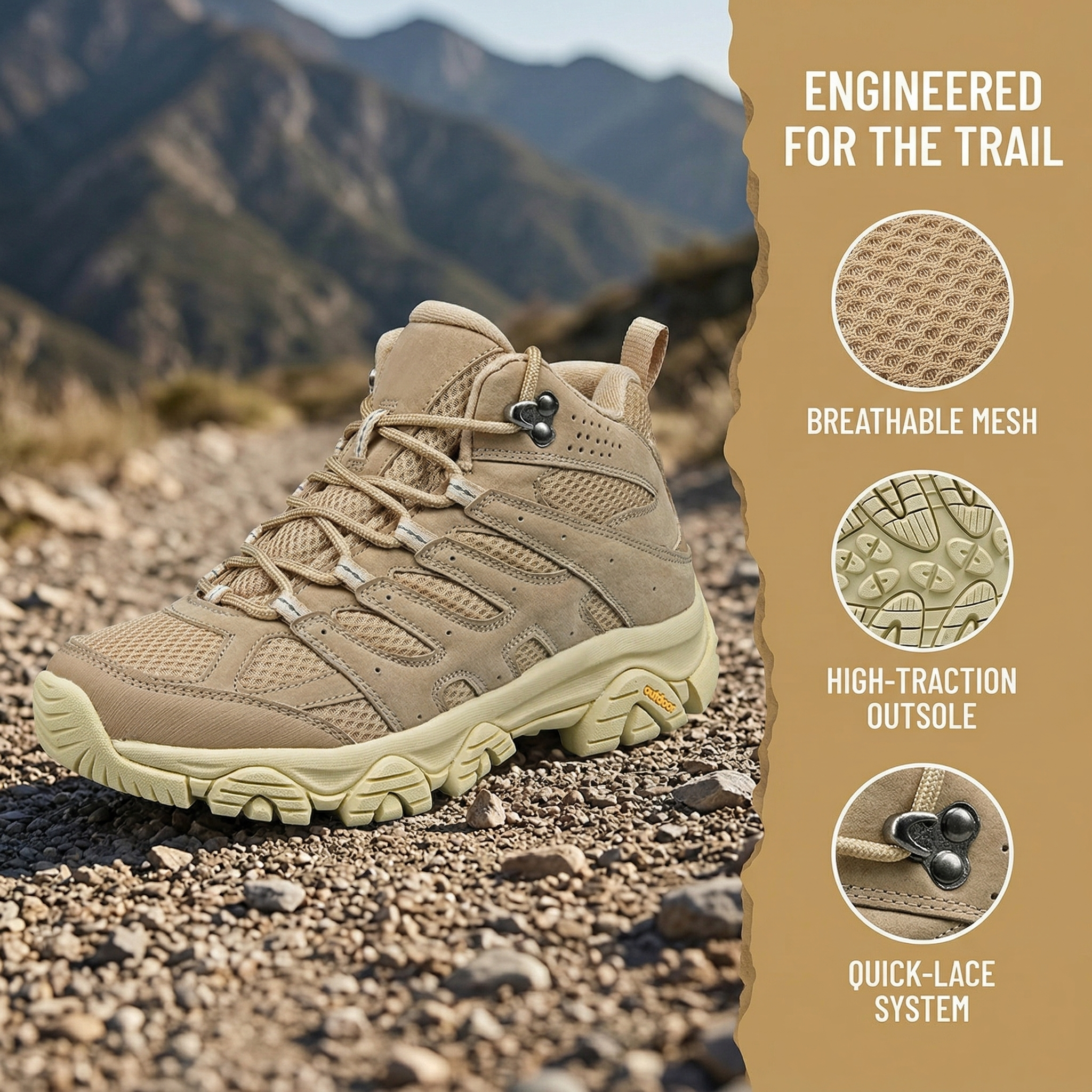 Gexuosn Women's Hiking Boots Outdoor Trekking Camping Trail Hiking Shoes Walking Sneakers