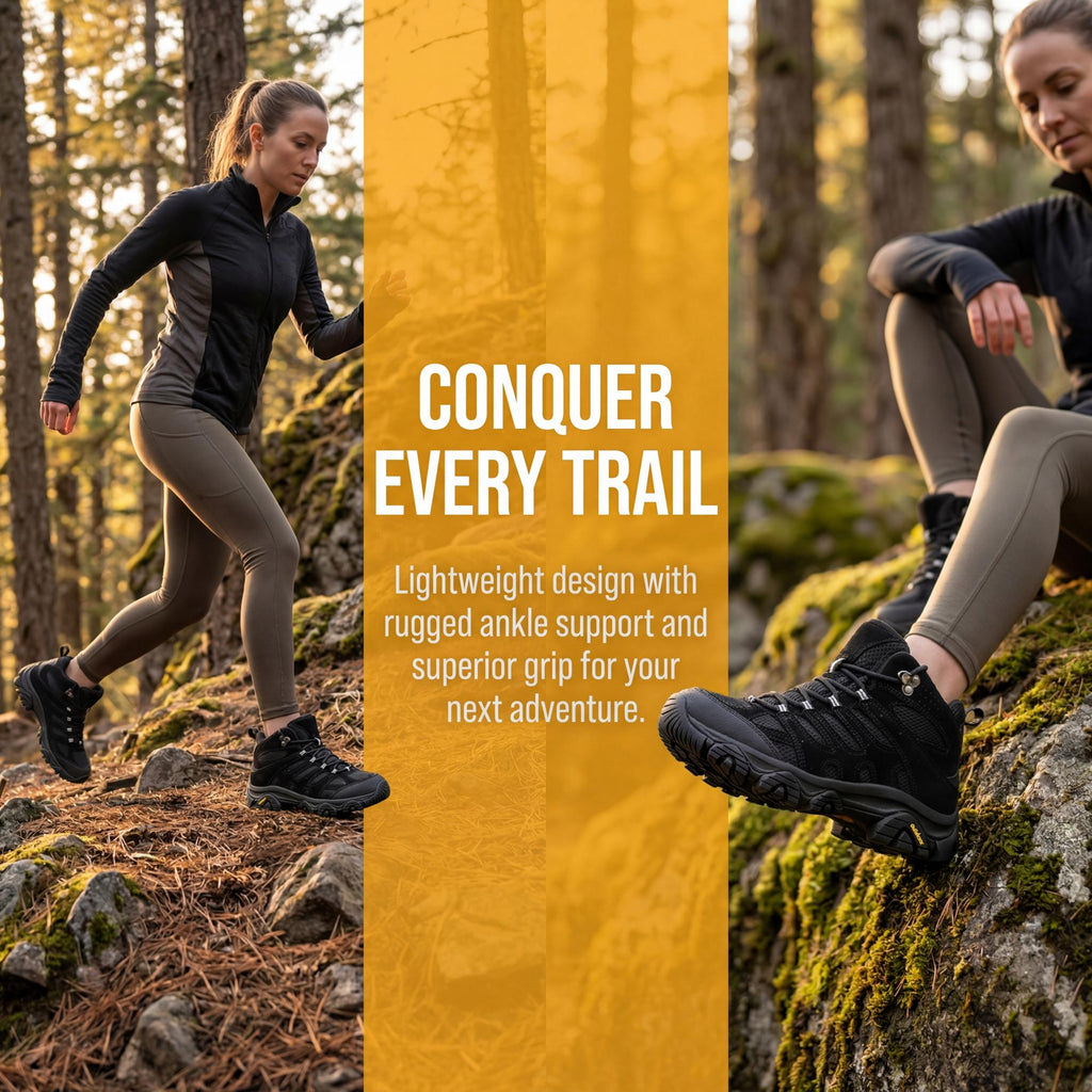 Gexuosn Women's Hiking Boots Outdoor Trekking Camping Trail Hiking Shoes Walking Sneakers