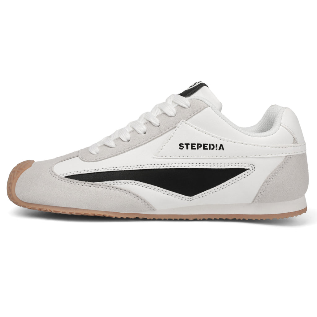 Gexuosn Women Classic Retro Wide Sneakers Casual Tennis Shoe Barefoot Walking Anti Slip Trainers