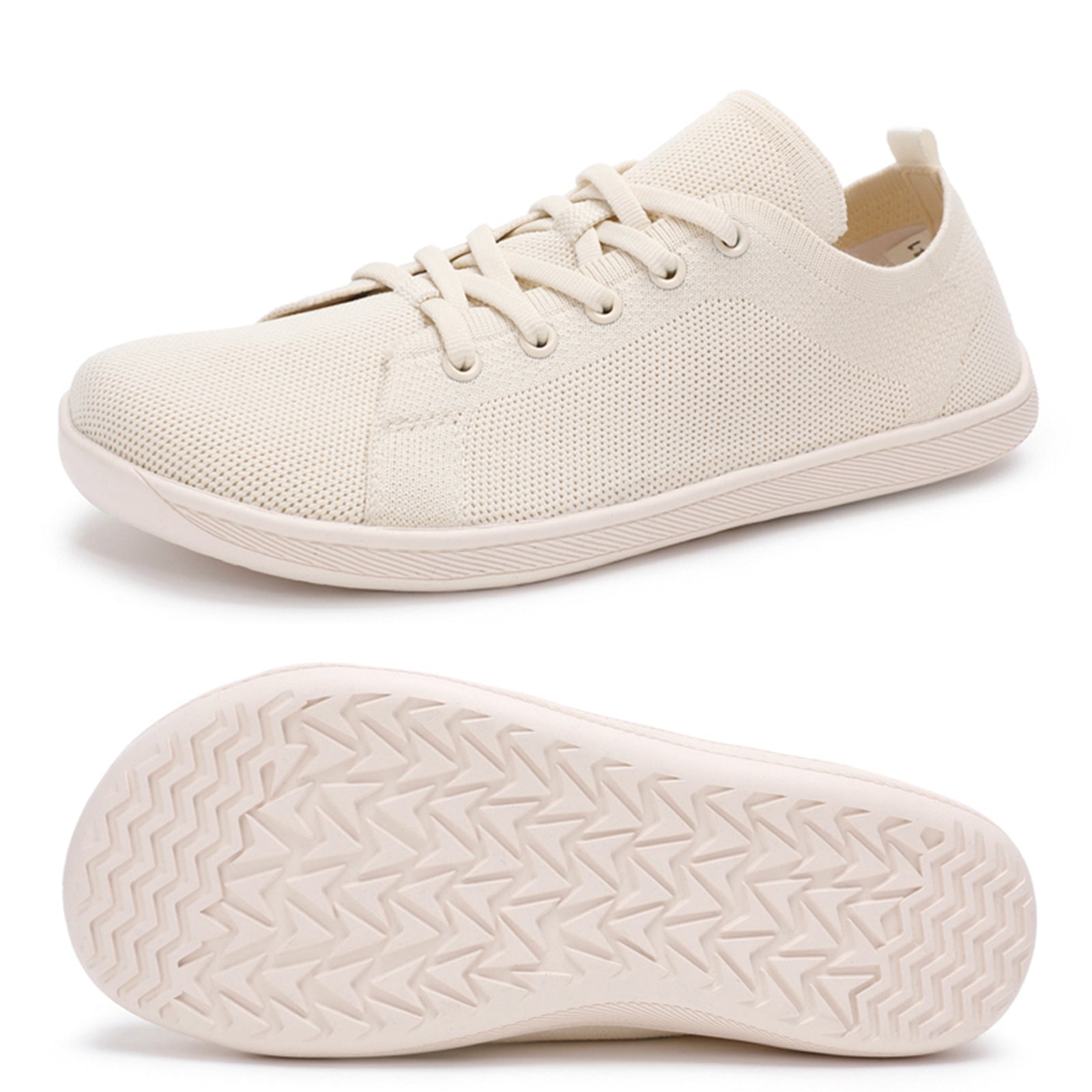 Gexuosn Womens Walking Shoes Wide Barefoot Shoes Minimalist Zero Drop Tennis Fashion Sneakers