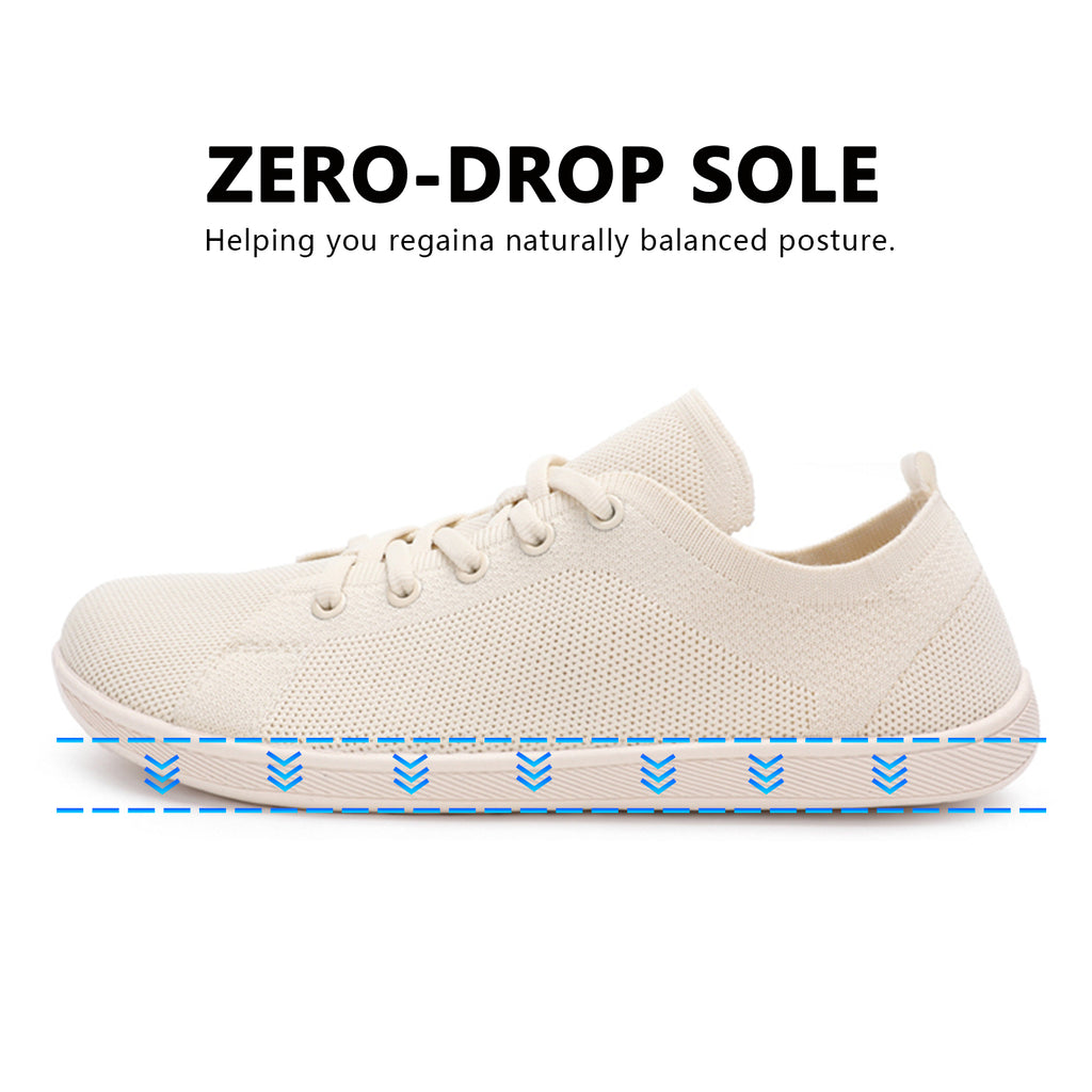 Gexuosn Womens Walking Shoes Wide Barefoot Shoes Minimalist Zero Drop Tennis Fashion Sneakers