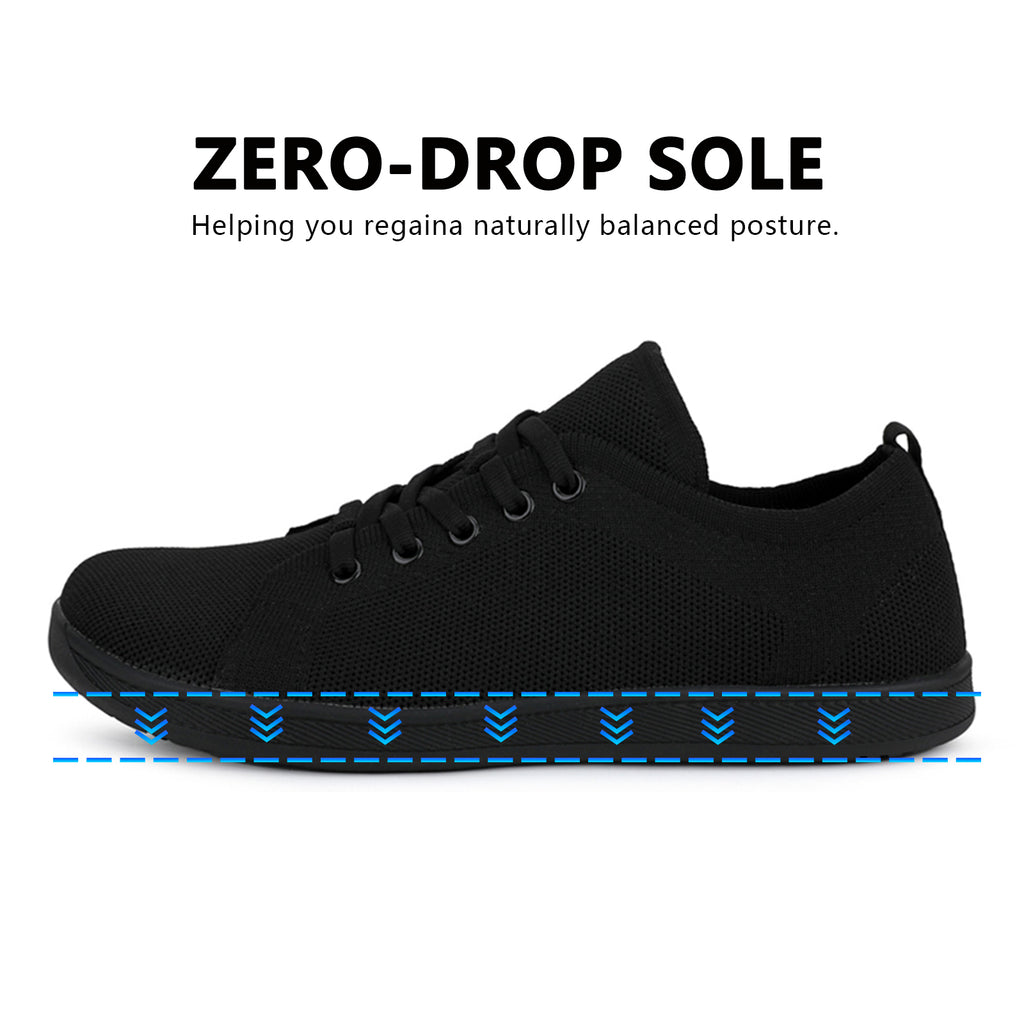 Gexuosn Womens Walking Shoes Wide Barefoot Shoes Minimalist Zero Drop Tennis Fashion Sneakers