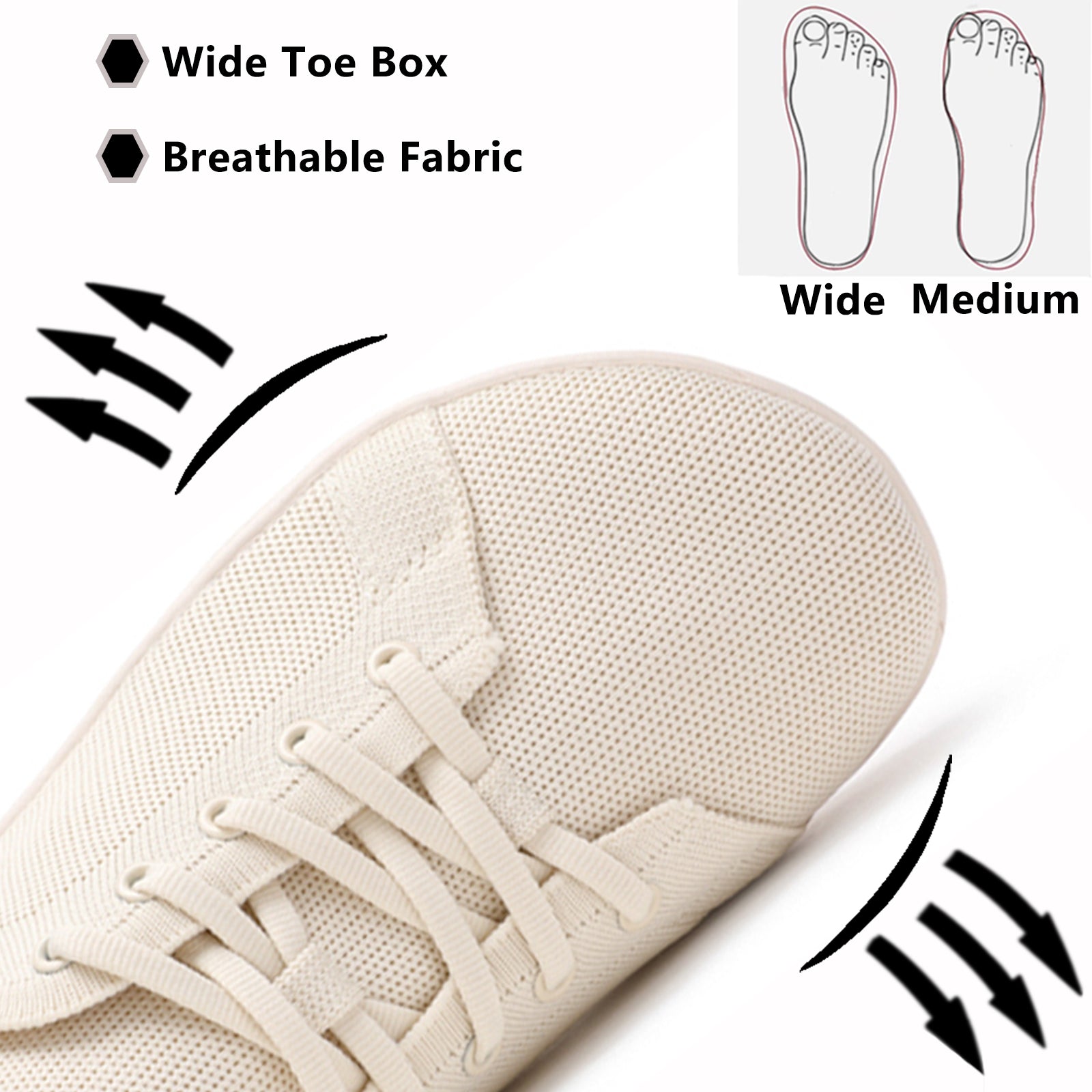Gexuosn Womens Walking Shoes Wide Barefoot Shoes Minimalist Zero Drop Tennis Fashion Sneakers