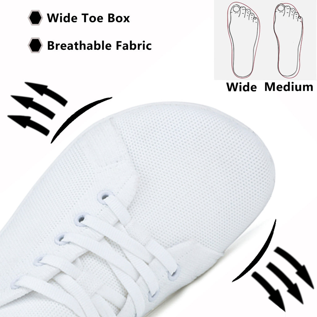 Gexuosn Womens Walking Shoes Wide Barefoot Shoes Minimalist Zero Drop Tennis Fashion Sneakers
