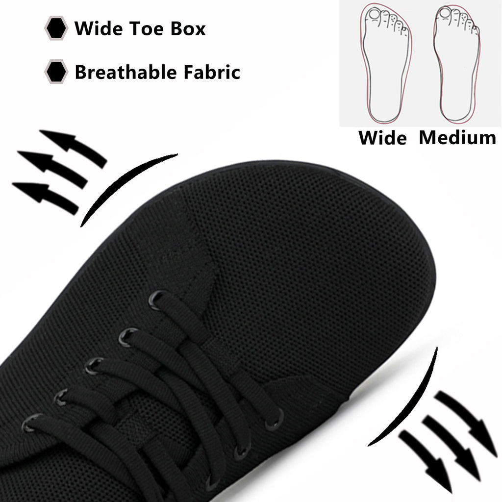 Gexuosn Womens Walking Shoes Wide Barefoot Shoes Minimalist Zero Drop Tennis Fashion Sneakers