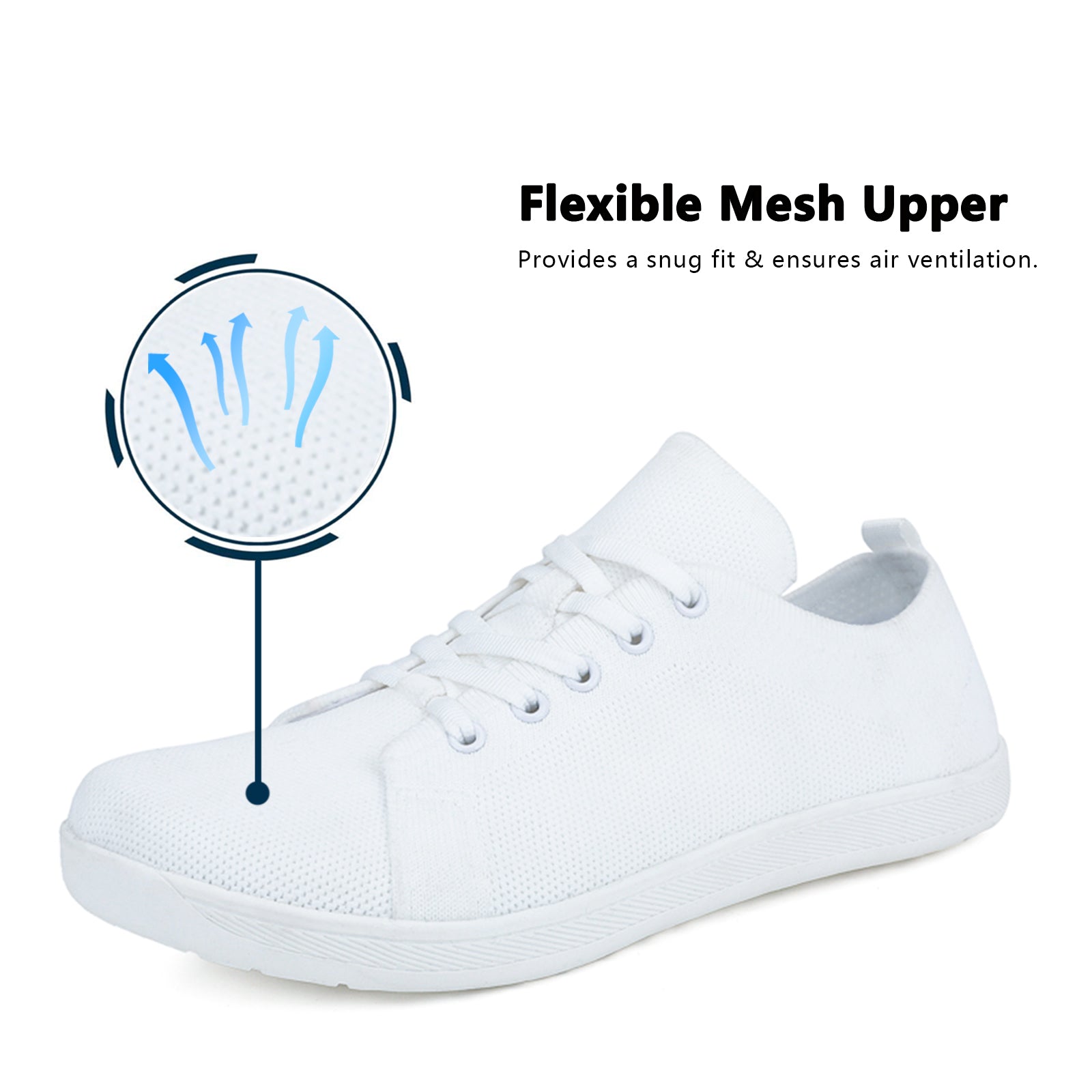 Gexuosn Womens Walking Shoes Wide Barefoot Shoes Minimalist Zero Drop Tennis Fashion Sneakers