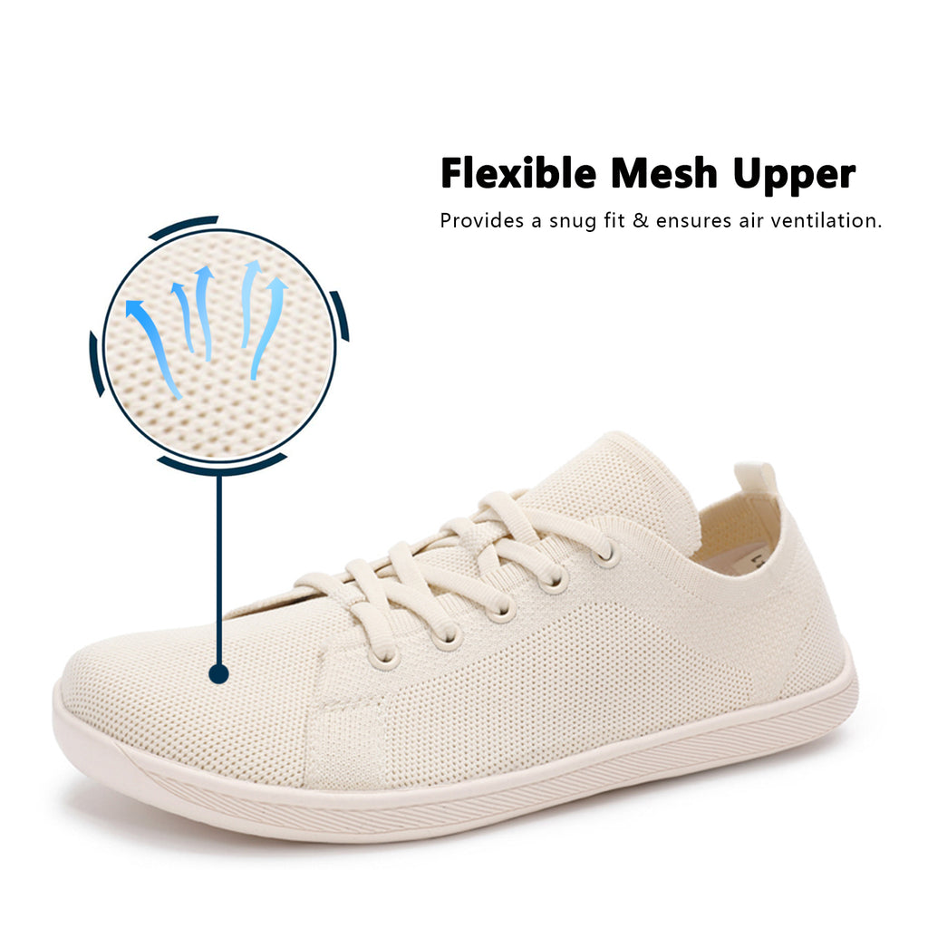 Gexuosn Womens Walking Shoes Wide Barefoot Shoes Minimalist Zero Drop Tennis Fashion Sneakers