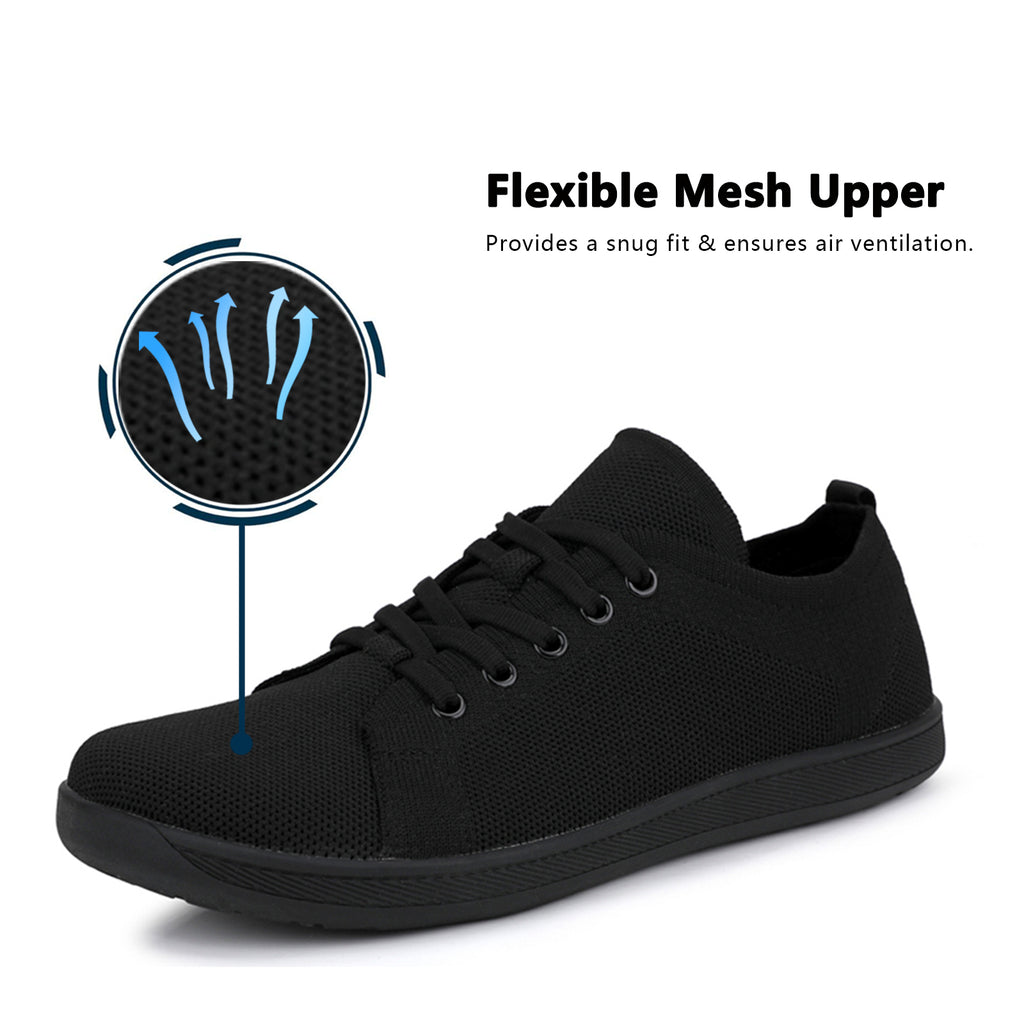 Gexuosn Womens Walking Shoes Wide Barefoot Shoes Minimalist Zero Drop Tennis Fashion Sneakers