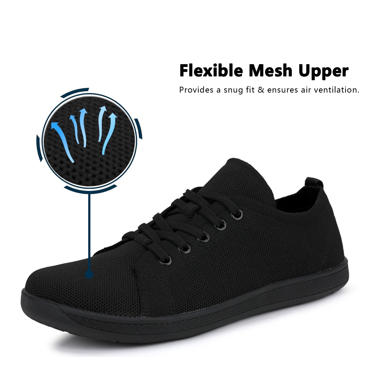 Gexuosn Womens Walking Shoes Wide Barefoot Shoes Minimalist Zero Drop Tennis Fashion Sneakers