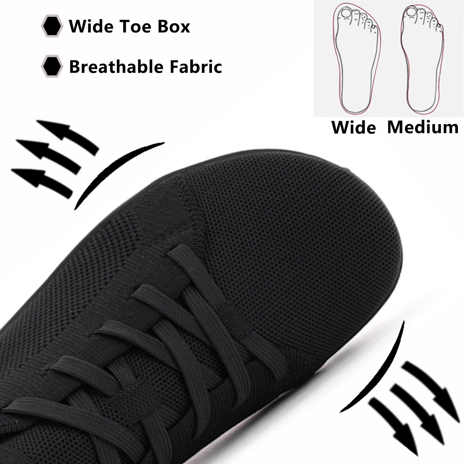 Walking Shoes for Women Wide Barefoot Shoes Zero Drop Shoes Breathable Minimalist Tennis Sneakers