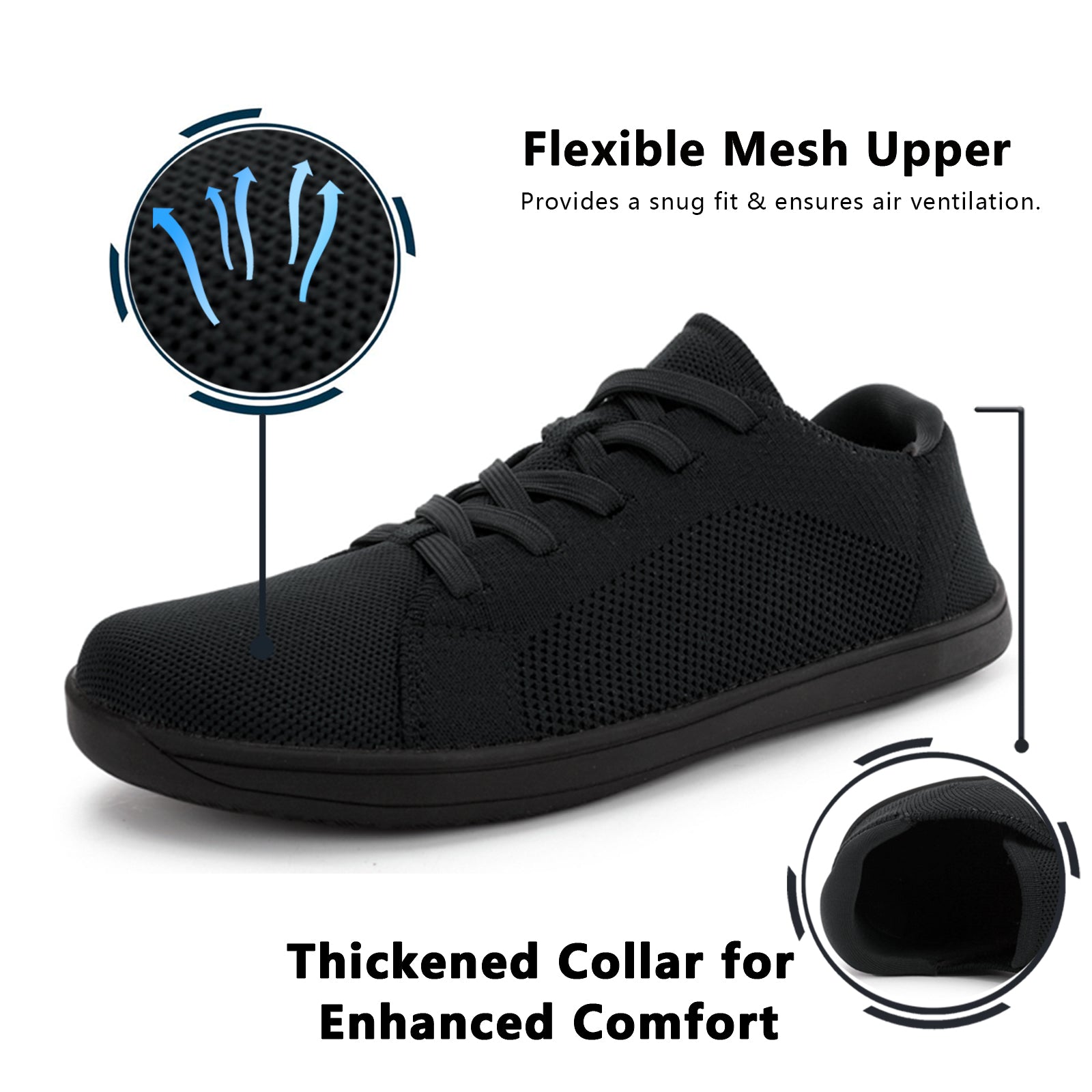 Walking Shoes for Women Wide Barefoot Shoes Zero Drop Shoes Breathable Minimalist Tennis Sneakers
