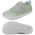 Gexuosn Kids Barefoot Shoes Girls Boys Wide Toe Tennis Shoes Zero Drop Minimalist Sneakers Walking Shoes Gray Green