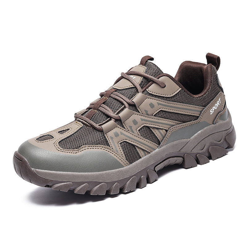 Men's Hiking Shoes Lightweight Trekking Trails Shoes Breathable Work Shoes Brown