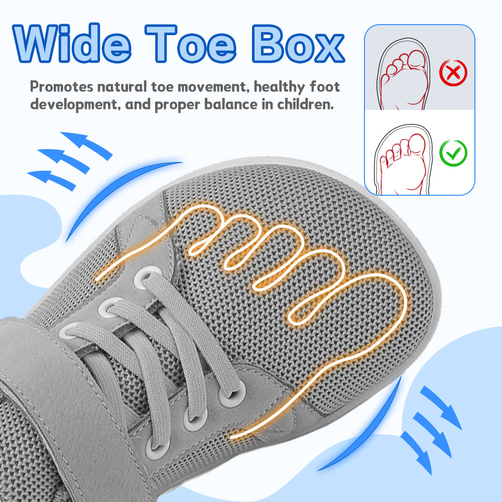 Toddler Shoes Girls Boys Wide Shoes Kids Barefoot Shoes Zero Drop Minimalist Sneakers Slip on Tennis Shoes